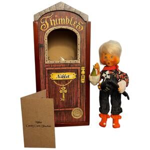 Annalee Thimbles Niblet Candy Corn Shucker Doll Display